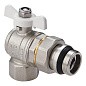 Кран латунный шаровой MVI BV.523 DN 15 PN 40 угловой с уплотнением никелированный полнопроходной американка купить в Уфе | "Проконсим"
