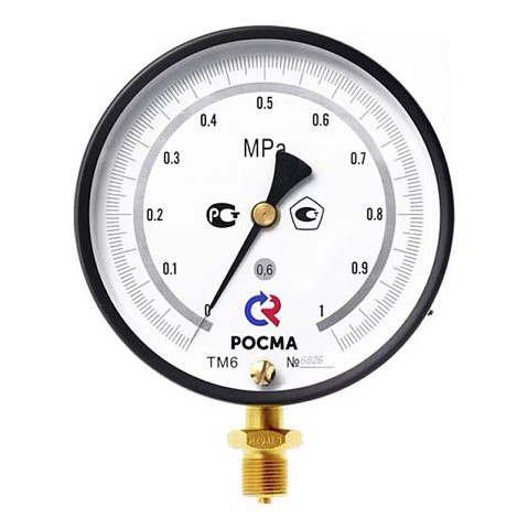 Манометр Росма ТМ-610 РМТИ.00 точных измерений, 150мм, 0-0.1МПа, резьба M20x1,5 радиальный, класс точности 0.6 купить в Уфе | "Проконсим" Манометр Росма ТМ-610 РМТИ.00 точных измерений, 150мм, 0-0.1МПа, резьба M20x1,5 радиальный, класс точности 0.6 купить в Уфе | "Проконсим"