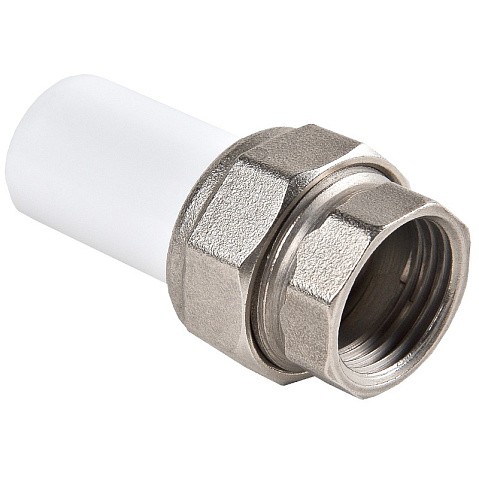 Муфта ПП разьемная 25-1/2'' PN 25 белая РВК купить в Уфе | "Проконсим"