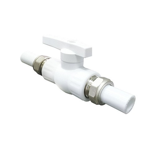 Кран шаровой полнопроходной VALFEX 20 PN 25 с двусторонним разъемным соединением белый купить в Уфе | "Проконсим"