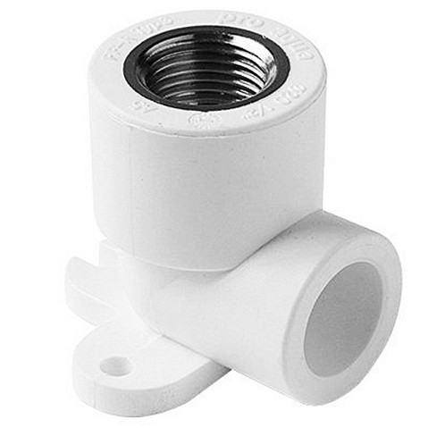 Угольник установочный ПП 20-1/2'' PN 25 с внутренней резьбой белый Pro Aqua PA28008P купить в Уфе | "Проконсим"