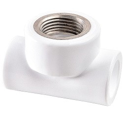  Тройник ПП 20-1/2'' PN 25 белый РВК 20801 (930659247) со склада Проконсим в Уфе