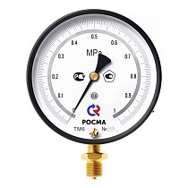  Манометр Росма ТМ-610 РМТИ.00 точных измерений, 150мм, 0-0.1МПа, резьба G1/2'' радиальный, класс точности 0.6 (930091519) со склада Проконсим в Уфе