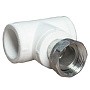 Тройник комбинированный ПП 20-1/2'' PN 25 с накидной гайкой белый VALFEX  купить в Уфе | "Проконсим"