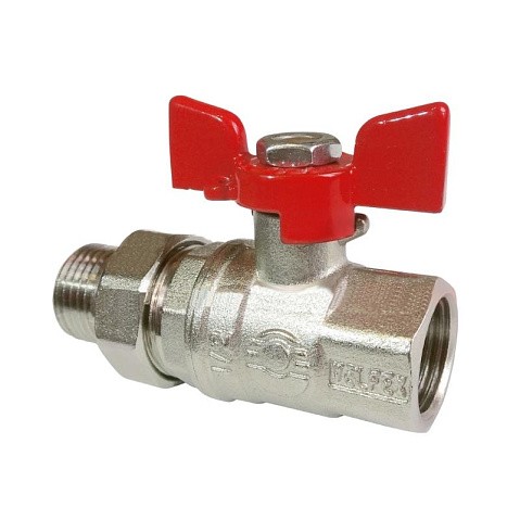 Кран латунный шаровой Valfex Premium.227.NB1 усиленный Н 11Б27фт1М DN 15 PN 63 никелированный американка бабочка купить в Уфе | "Проконсим"