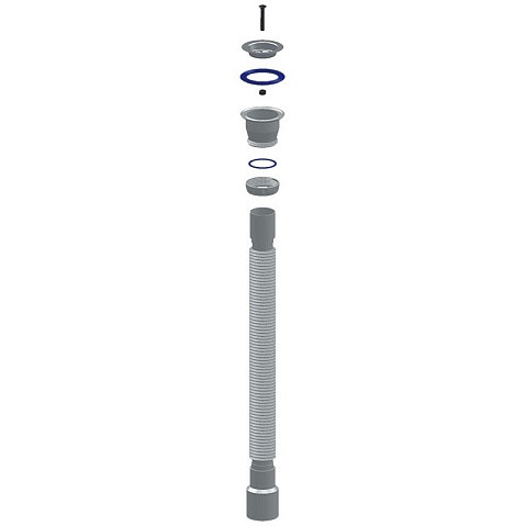 Сифон гофрированный Unicorn D240Р, 40х50 гибкий отвод, 1 1/2'' х40 пластиковая чашка, 1500мм купить в Уфе | "Проконсим"