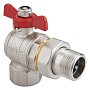 Кран латунный шаровой MVI BV.522 DN 20 PN 40 угловой никелированный полнопроходной американка бабочка купить в Уфе | "Проконсим"