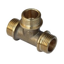 Тройники латунные DN 15-25 PN 40 штуцер-штуцер -штуцер Ду  Дн 25х1" Ру  соед. (213400110) со склада Проконсим в Уфе