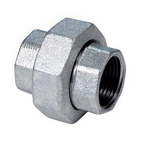 Акция! Американка чугунная DN 15-25 PN 16 оцинкованная прямая муфта-муфта Ду   Дн 25 1" Ру  соед. (215500230) со склада Проконсим в Уфе