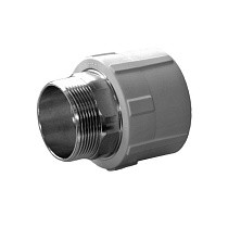 Муфта комбинированная ПП 50-1 1/2'' PN 25 под ключ с наружной резьбой белая купить в Уфе | "Проконсим"