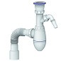 Сифон для умывальника Unicorn А320VР, 40х50 гибкий отвод, 1 1/2'' х40 пластиковая чаша с отводом для стиральной машины купить в Уфе | "Проконсим"