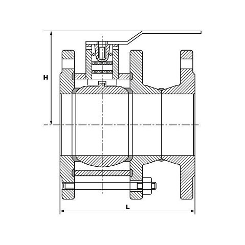Краны стальные шаровые разборные 11с67п DN 50-150 PN 16 полнопроходные фланцевые под задвижку рычаг PR купить в Уфе | "Проконсим"