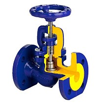 Клапаны запорные DN 15-300 PN 16 чугунные до 300гр. фланцевые Zetkama zGLO.215A купить в Уфе | "Проконсим"