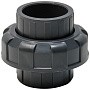 Муфта разборная НПВХ DN 63 PN 16 клеевая уплотнение EPDM черная Aquaviva BOD0630 купить в Уфе | "Проконсим"