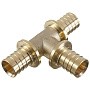 Тройник латунный для PEX-PEX труб 25-25-25 под надвижную гильзу Hipex типS HFWS00011