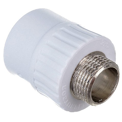 Муфта комбинированная ПП 40-1 1/4'' PN 25 под ключ с наружной резьбой белая РТП 10668 купить в Уфе | "Проконсим"