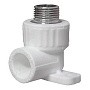 Угольник установочный ПП 20-1/2'' PN 25 с наружной резьбой белый VALFEX  купить в Уфе | "Проконсим"