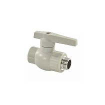 Краны шаровые ПП DN 20-32 PN 25 комбинированные с наружной резьбой серые Valfex  купить в Уфе | "Проконсим"