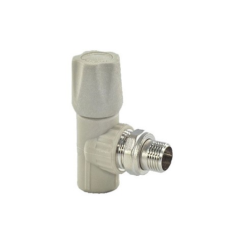 Вентиль для радиатора угловой VALFEX 25 PN 25 G-3/4'' серый купить в Уфе | "Проконсим"