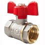 Кран латунный шаровой Valfex Optima.217.NLB1 11Б27фт1М DN 15 PN 25 никелированный муфта-муфта бабочка купить в Уфе | "Проконсим"