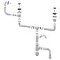 сифон для двойной мойки Unicorn В747V, 40х50 гибкий отвод, 1 1/2'' х40 с отводом для стиральной машины, прямоугольный перелив купить в Уфе | "Проконсим"