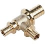 Тройники латунные под надвижную гильзу PEX-PEX DN 16-32 переходные Hipex купить в Уфе | "Проконсим"