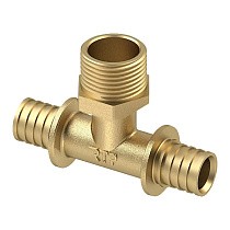 Тройники латунные для PEX труб DN 16-32 PN 16 под надвижную гильзу с наружной резьбой РосТурПласт купить в Уфе | "Проконсим"