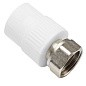 Муфта комбинированная ПП 20-1/2'' PN 25 с накидной гайкой белая VALFEX  купить в Уфе | "Проконсим"
