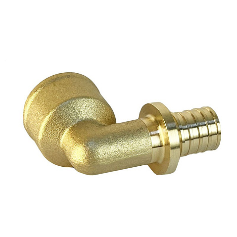 Угольник латунный для PEX труб 16-1/2'' PN 16 S-2,2мм под надвижную гильзу Valfex VF.452.AF купить в Уфе | "Проконсим"