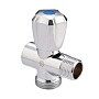 Вентиль латунный проходной MVI BV.461 DN 15 +отверстие 20 PN 10 хромированный муфта-штуцер маховик