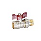 Кран латунный шаровой Temper 88.В-А.12.Б DN 15 PN 40 американка никелированный бабочка купить в Уфе | "Проконсим"