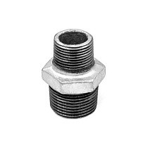  Ниппель чугунный DN 20-50 PN 16 переходный оцинкованный штуцер-штуцер Fittex Plus Ду   Дн 40 1 1/2" Ру  соед. (215100158) со склада Проконсим в Уфе