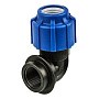 Угольник (отвод) компрессионный PN 16 для ПЭ DN 20-1/2'' обжимное-муфта купить в Уфе | "Проконсим"