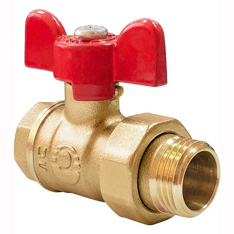 Краны латунные шаровые 11Б27фт1М DN 15-20 PN 25 бабочка американка Valfex Optima.227.LOB1 купить в Уфе | "Проконсим"