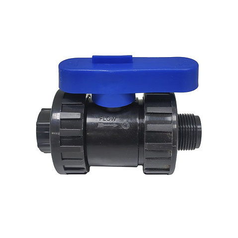 Кран шаровой компрессионный ПНД DN 25 PN 16 наружная резьба -3/4'' внутренняя резьба -3/4'' обжимной для ПЭ труб Кудиновский трубный завод купить в Уфе | "Проконсим"