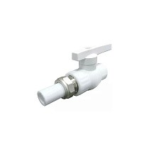 Краны шаровые ПП DN 20-32 PN 25 с односторонним разъемным соединением белые Valfex купить в Уфе | "Проконсим"
