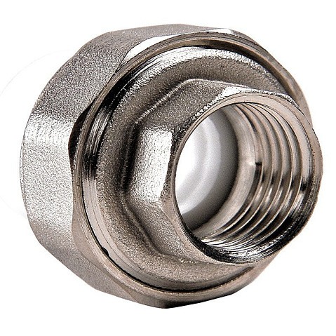 Муфта ПП разьемная 25-1/2'' PN 25 раструбная белая РВК купить в Уфе | "Проконсим"
