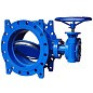 Затвор дисковый поворотный DN 400 PN 10(16) фланцевый 2-эксцентриситетами диском из чугуна редуктор СибЗТА купить в Уфе | "Проконсим"