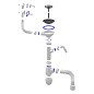 Сифон для мойки Unicorn В427Р, 40х50 гибкий отвод, 3 1/2'' х40 с отводом для стиральной машины, круглый и прямоугольный перелив купить в Уфе | "Проконсим"
