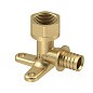 Угольник латунный для PEX труб  20- 1/2''  PN 16  под надвижную гильзу с внутренней резьбой  РосТурПласт купить в Уфе | "Проконсим"