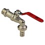 Краны водоразборные DN 15-20 PN 16 никелированные под шланг рычаг MVI (BV.633) купить в Уфе | "Проконсим"