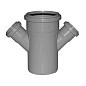 Крестовина ПП для канализации косая 45гр. DN 110-50-50 с уплотнительным кольцом купить в Уфе | "Проконсим"