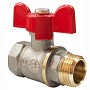 Кран латунный шаровой Valfex Optima.218.NLB1 11Б27фт1М DN 20 PN 25 никелированный муфта-штуцер бабочка купить в Уфе | "Проконсим"