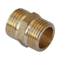  Ниппели латунные DN 15-32 PN 40 штуцер-штуцер  Ду  Дн 32х1 1/4" Ру  соед. (212400210) со склада Проконсим в Уфе