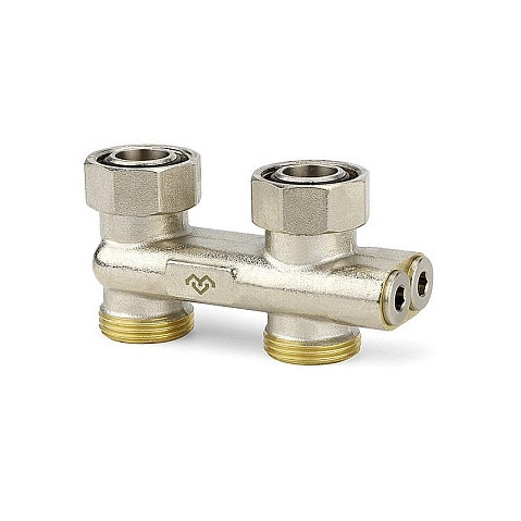 Узелы нижнего подключения VARMEGA VM139 DN20 прямой двухтрубный 3/4''x3/4'' евроконус, перекрёстный муфта-штуцер купить в Уфе | "Проконсим"