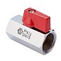 Кран латунный шаровой мини MVI BV.465 DN 15 PN 16 хромированный муфта-муфта бабочка купить в Уфе | "Проконсим"