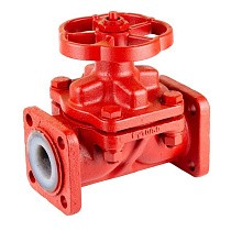 Клапаны запорные 15ч75п2 DN 15-32 PN 10  футерованный фторопластом до 110гр. купить в Уфе | "Проконсим"