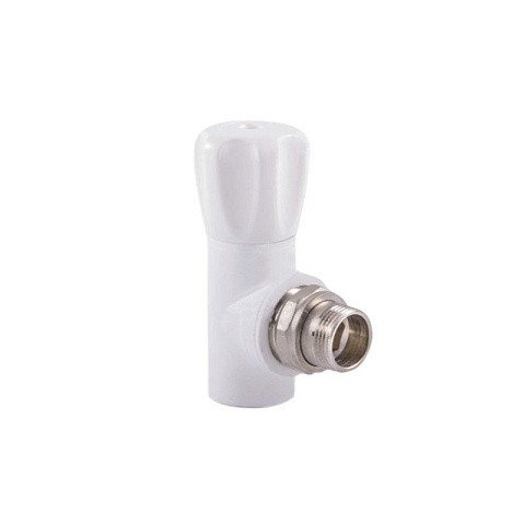 Вентиль для радиатора ПП 20-1/2'' PN 25 угловой с американкой белый РТП 10533 купить в Уфе | "Проконсим"