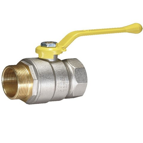 Кран латунный Temper серия 83 DN20 PN40 никелированный газовый рычаг м-шт ГОСТ Р 59553 купить в Уфе | "Проконсим"