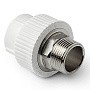 Муфта комбинированная ПП 40-1 1/4'' PN 25 под ключ с наружной резьбой белая Pro Aqua PA23520P купить в Уфе | "Проконсим"